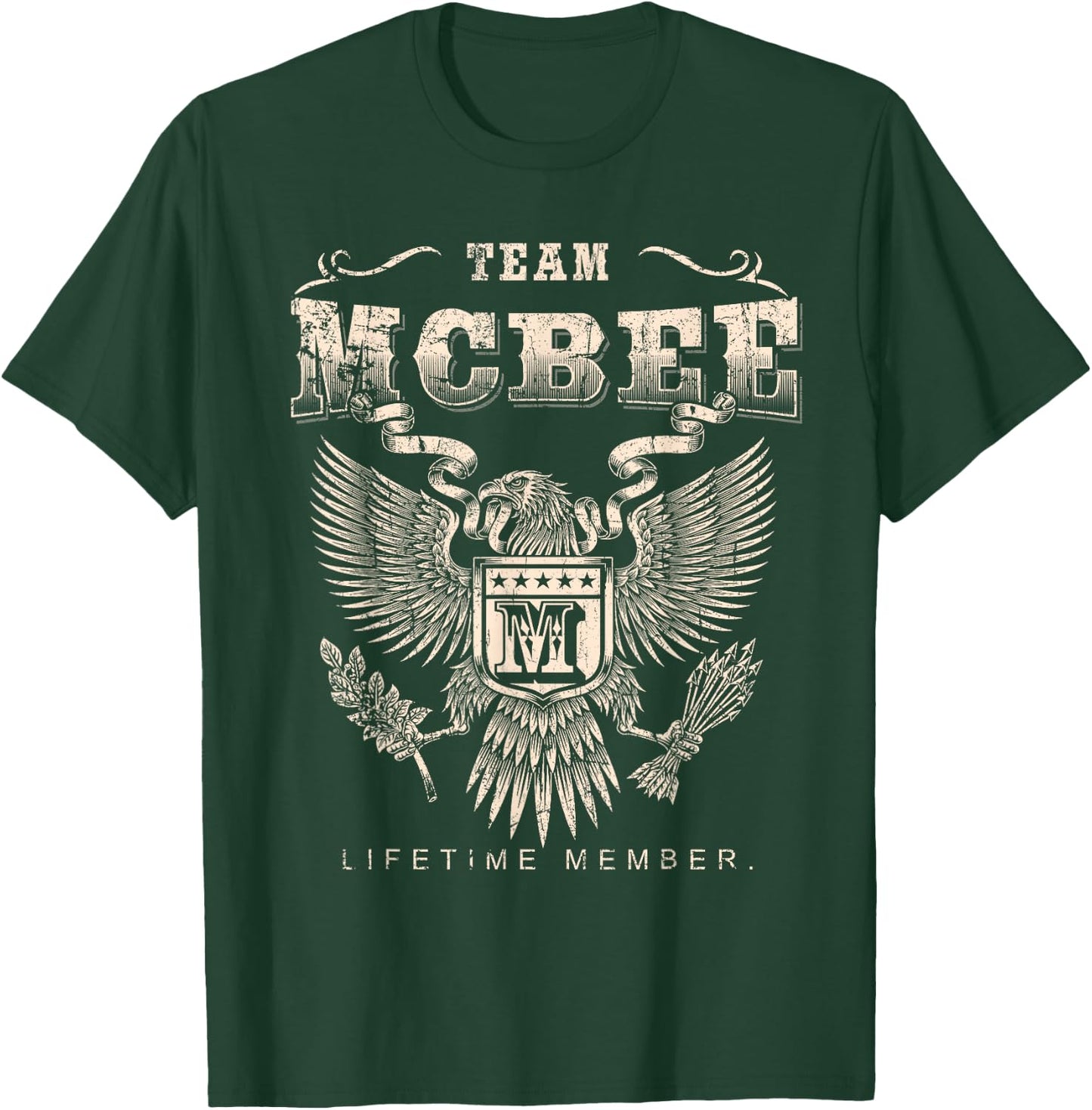 Team MCBEE Lifetime Member Last Name T-Shirt - T-Shirt | Forest
