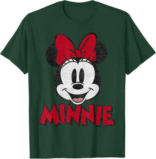Disney Mickey And Friends Minnie Mouse Classic Portrait Short Sleeve T-Shirt - T-Shirt | Forest