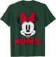 Disney Mickey And Friends Minnie Mouse Classic Portrait Short Sleeve T-Shirt - T-Shirt | Forest