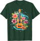 Ukulele Hawaiian Hibiscus Flowers Guitar Hawaii Surfer Uke T-Shirt - T-Shirt | Forest