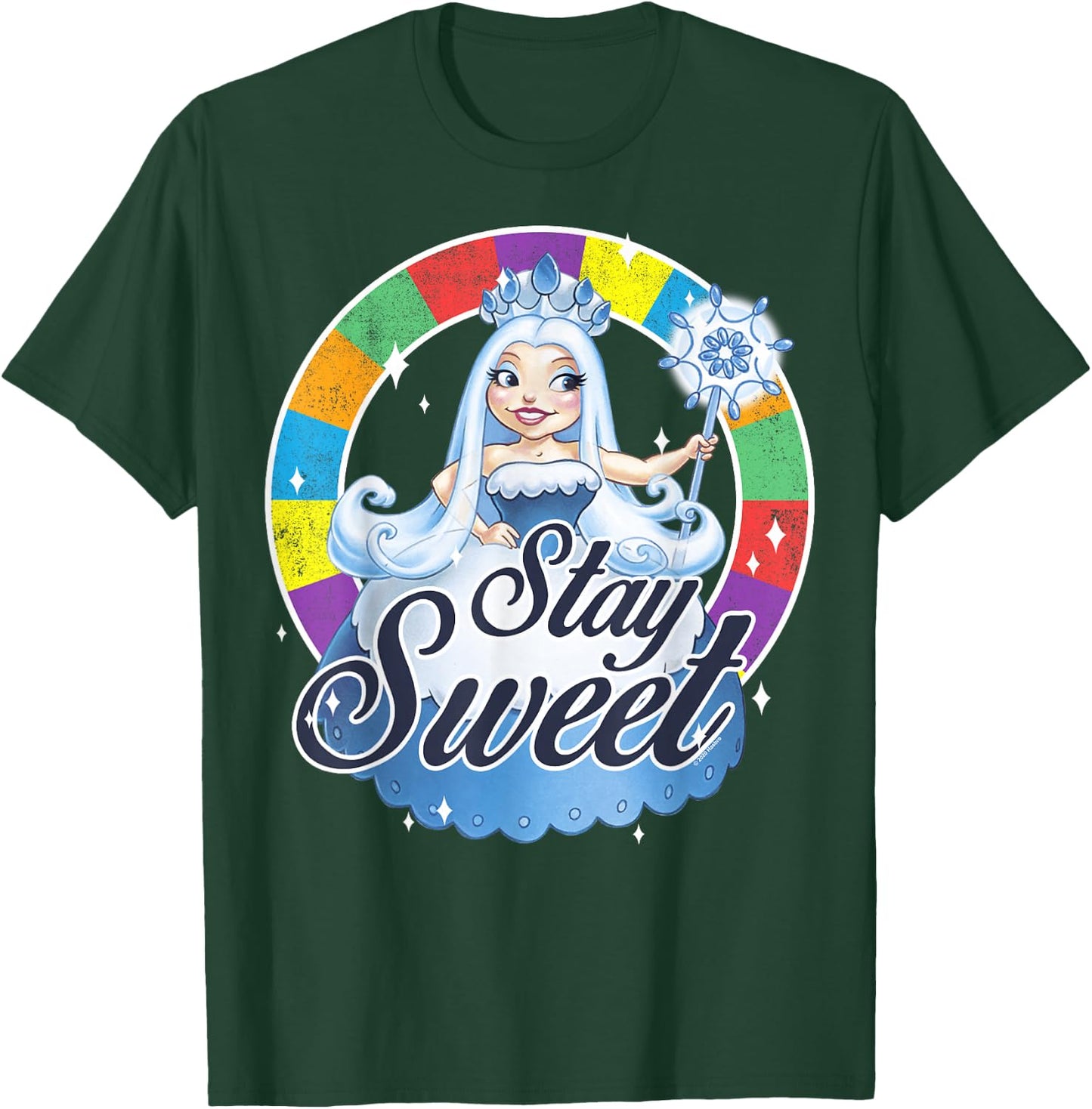 Candy Land Stay Sweet Princess Frostine Game Wheel Logo T-Shirt - T-Shirt | Forest
