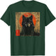 Wolf and Red Sun Japanese Style Dark Forest Art T-Shirt - T-Shirt | Forest