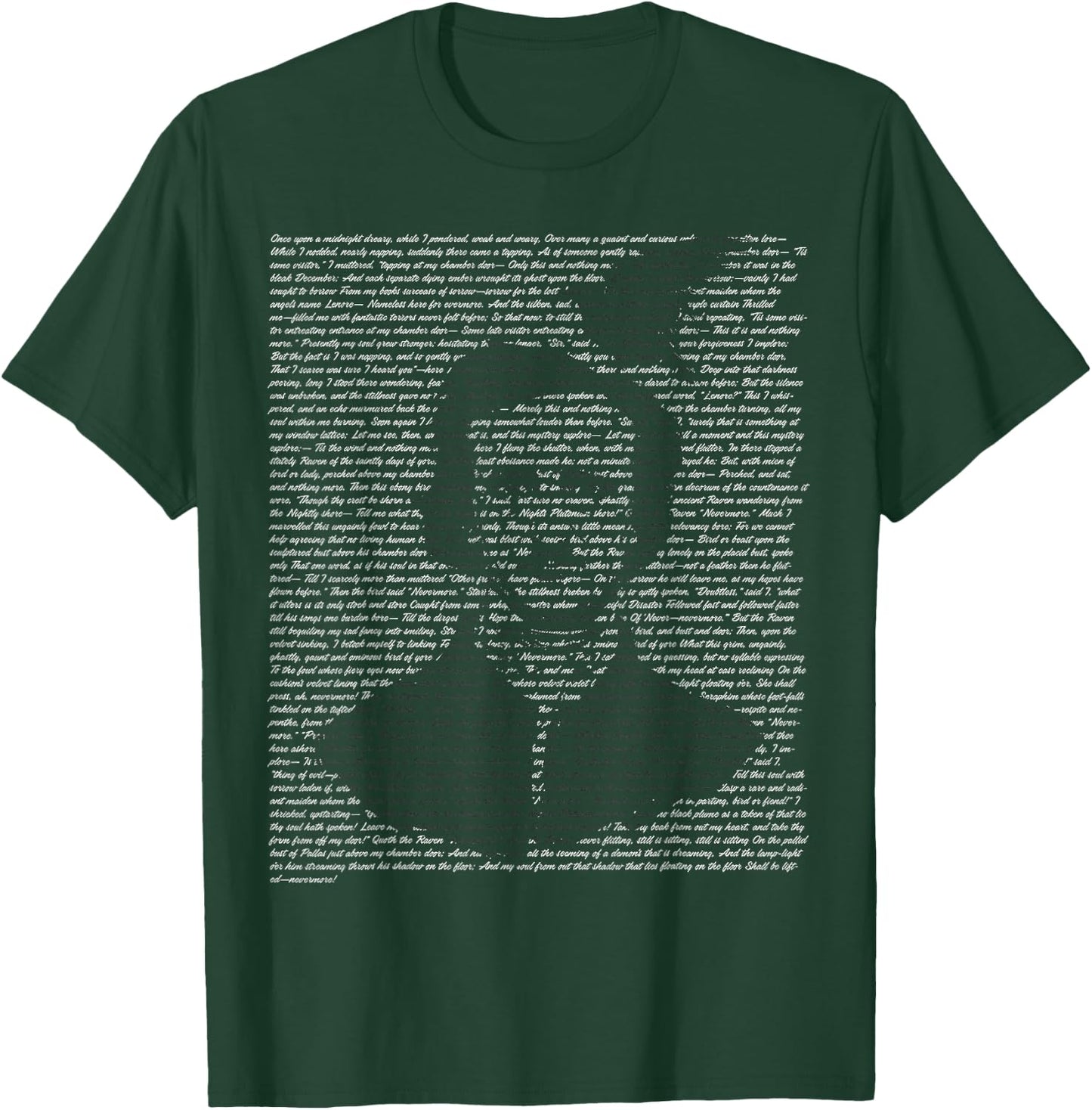 Gothic Edgar Allen Poe The Raven Nevermore T-Shirt - T-Shirt | Forest