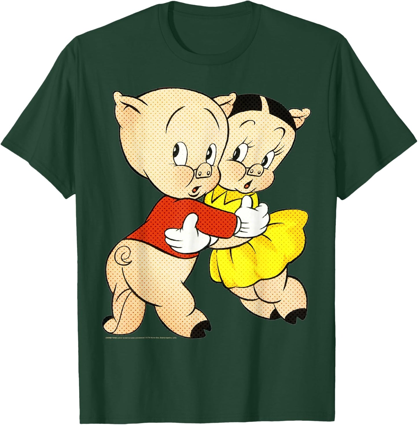 Looney Tunes Porky & Petunia Pig Portrait T-Shirt - T-Shirt | Forest