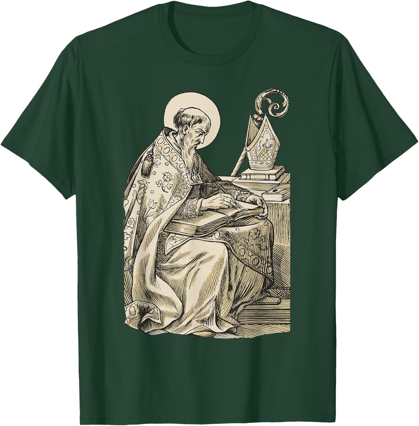 Saint Augustine of Hippo Catholic Philosopher T-Shirt - T-Shirt | Forest
