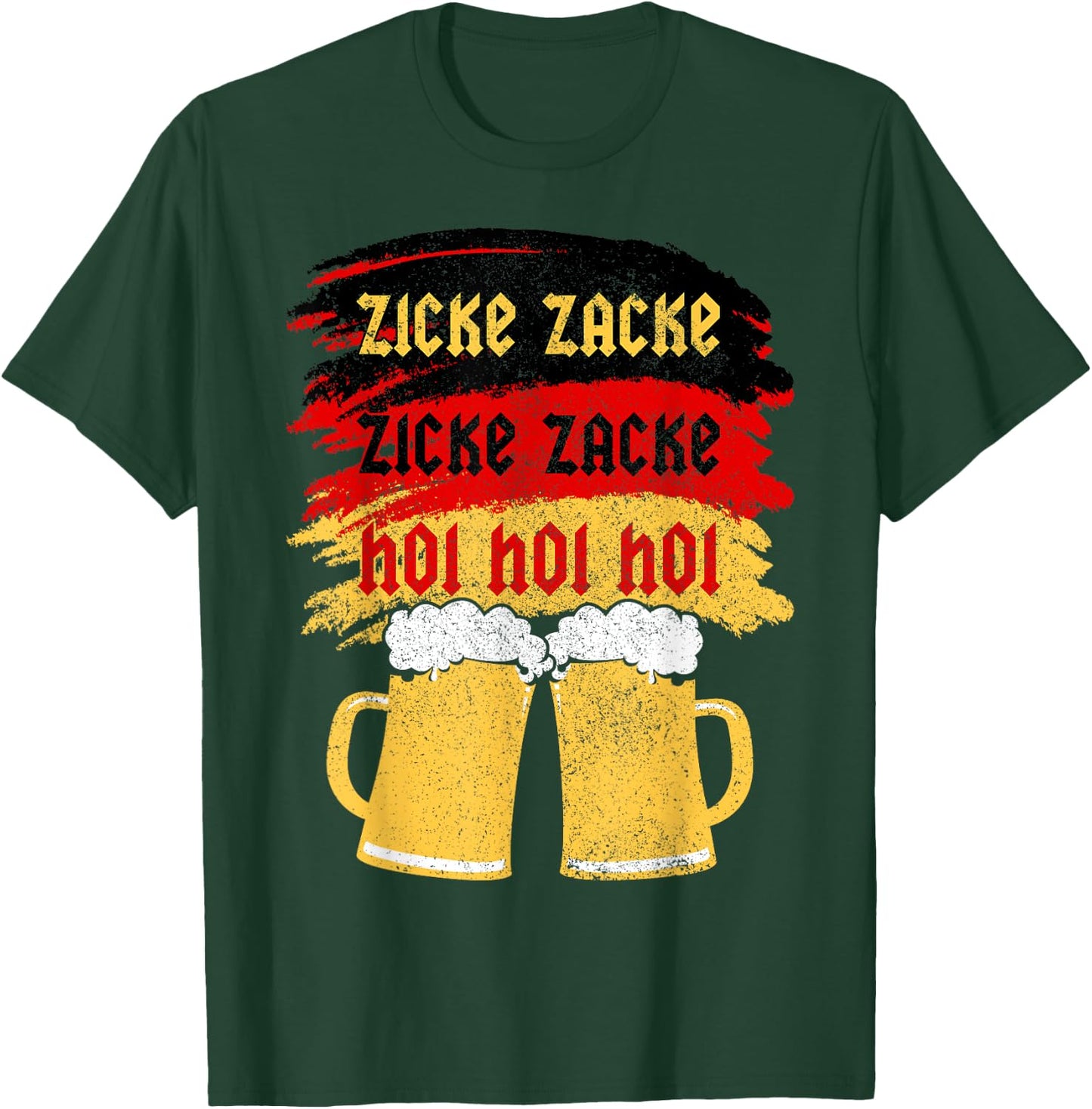 Zicke Zacke Hoi Germany Beer Party Mallorca Drinking T-Shirt - T-Shirt | Forest