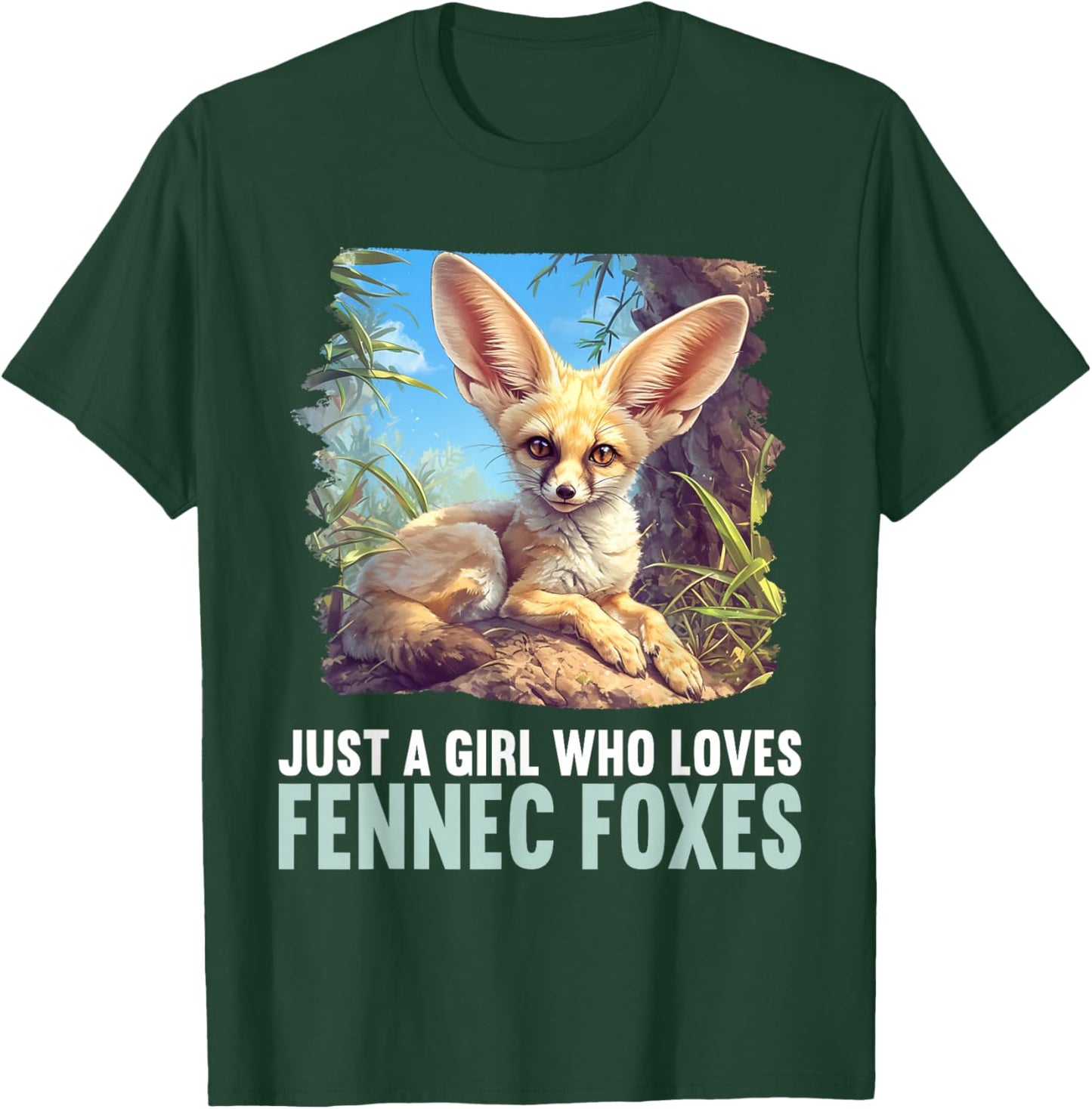 Just a Girl who loves Fennec Foxes Fennec Fox T-Shirt - T-Shirt | Forest