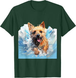 Splash Art Norwich Terrier - Norwich Terrier Splash Art T-Shirt - T-Shirt | Forest