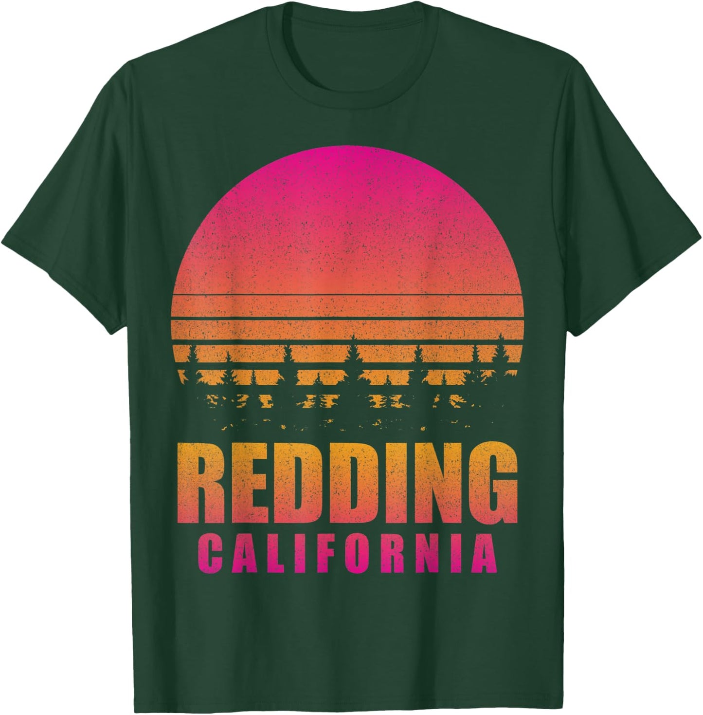 Vintage Redding California CA Retro 80s 90s Graphic Souvenir T-Shirt - T-Shirt | Forest