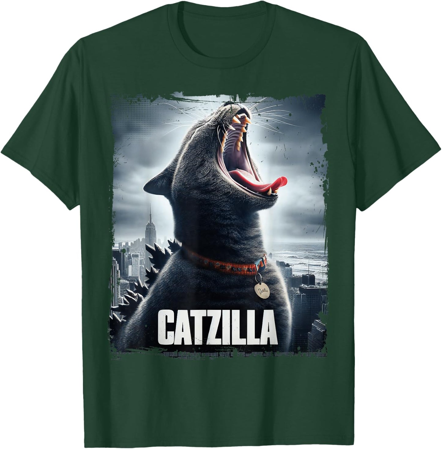 Catzilla Funny Cat Lover Kitten Kitty Parody funny gifts T-Shirt - T-Shirt | Forest