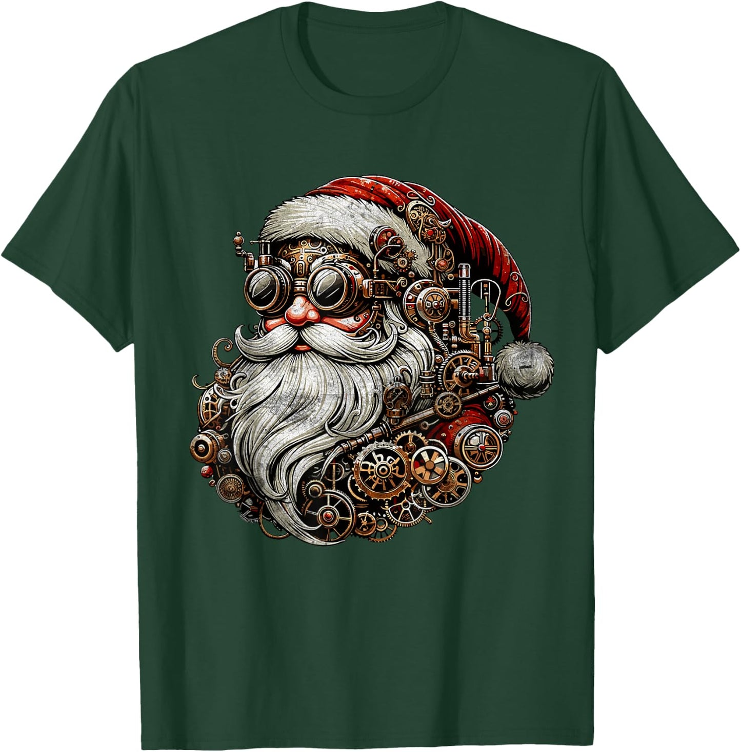 Christmas Steampunk Father Christmas Futuristic T-Shirt - T-Shirt | Forest