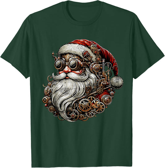 Christmas Steampunk Father Christmas Futuristic T-Shirt - T-Shirt | Forest