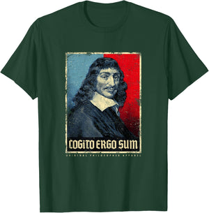 Cogito Ergo Sum René Descartes Principles of Philosophy T-Shirt - T-Shirt | Forest