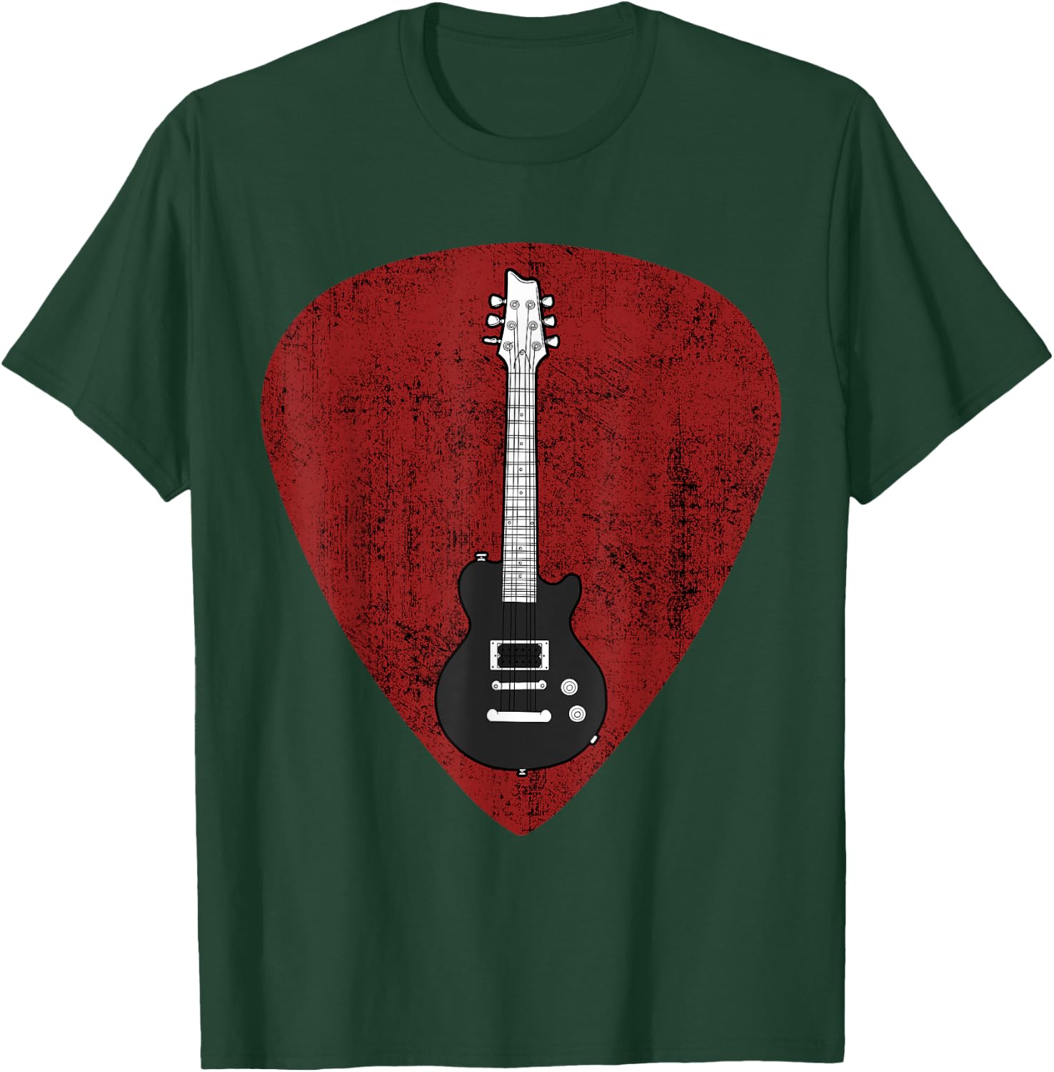 Electric Guitar Pick, Guitar Stringed Instrument T-Shirt - T-Shirt | Forest