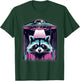 Raccoon UFO Shirt Vaporwave Aesthetic Alien Racoon Lover Kid T-Shirt - T-Shirt | Forest