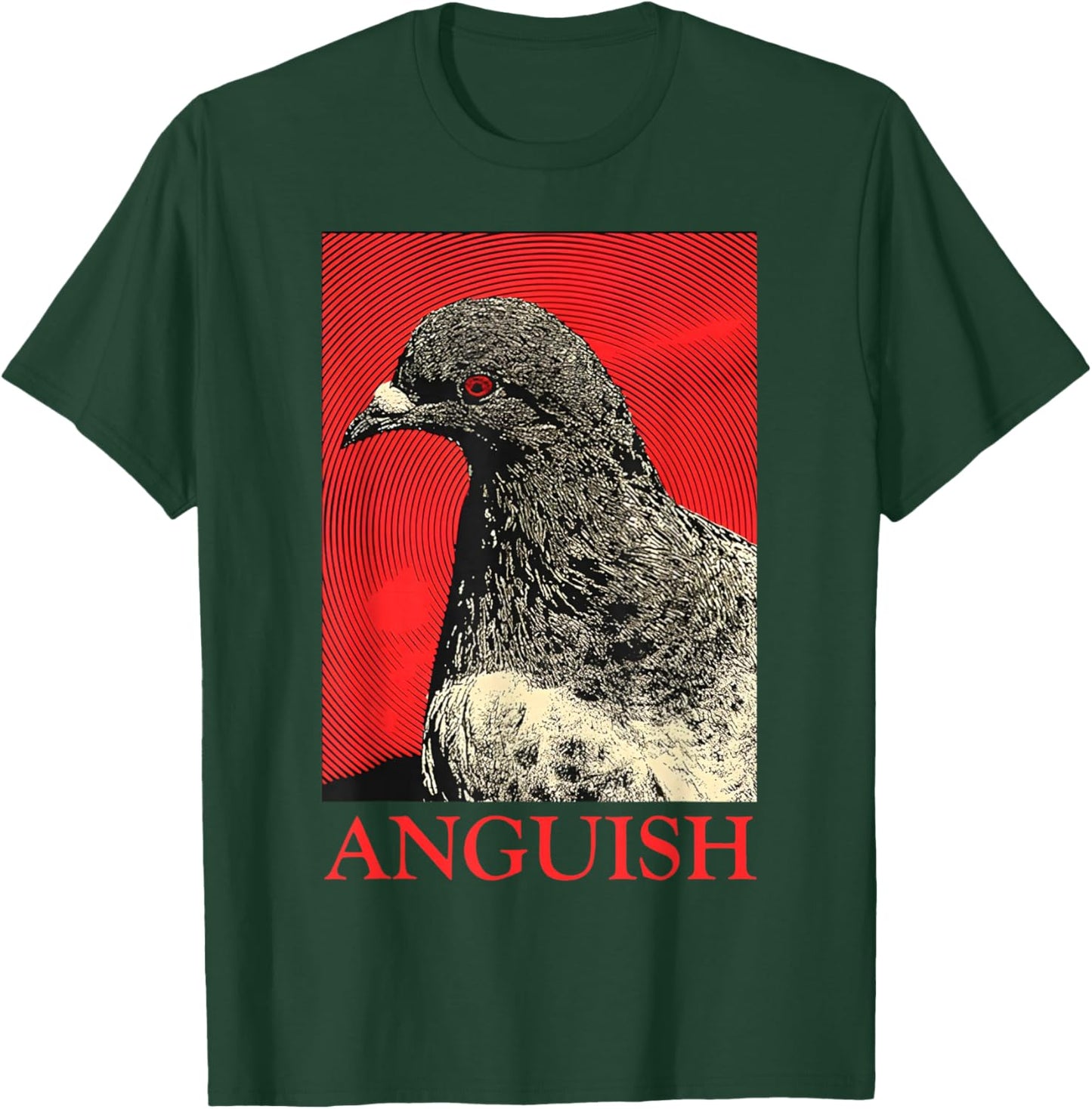 Anguish Pigeon vintage , Small, Black T-Shirt - T-Shirt | Forest
