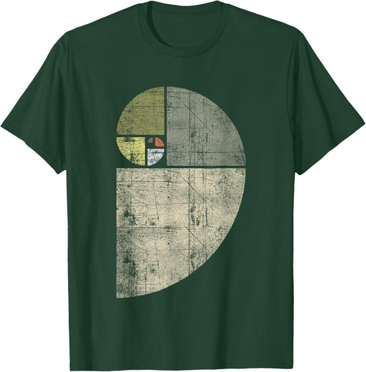 Fibonacci Spiral Sequence/Golden Ratio/Cool Math T-Shirt - T-Shirt | Forest
