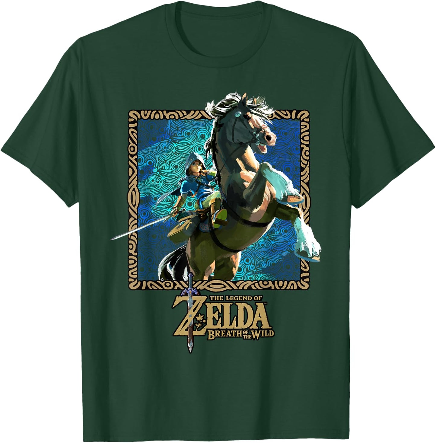 The Legend of Zelda Breath of The Wild Patterned Poster T-Shirt - T-Shirt | Forest