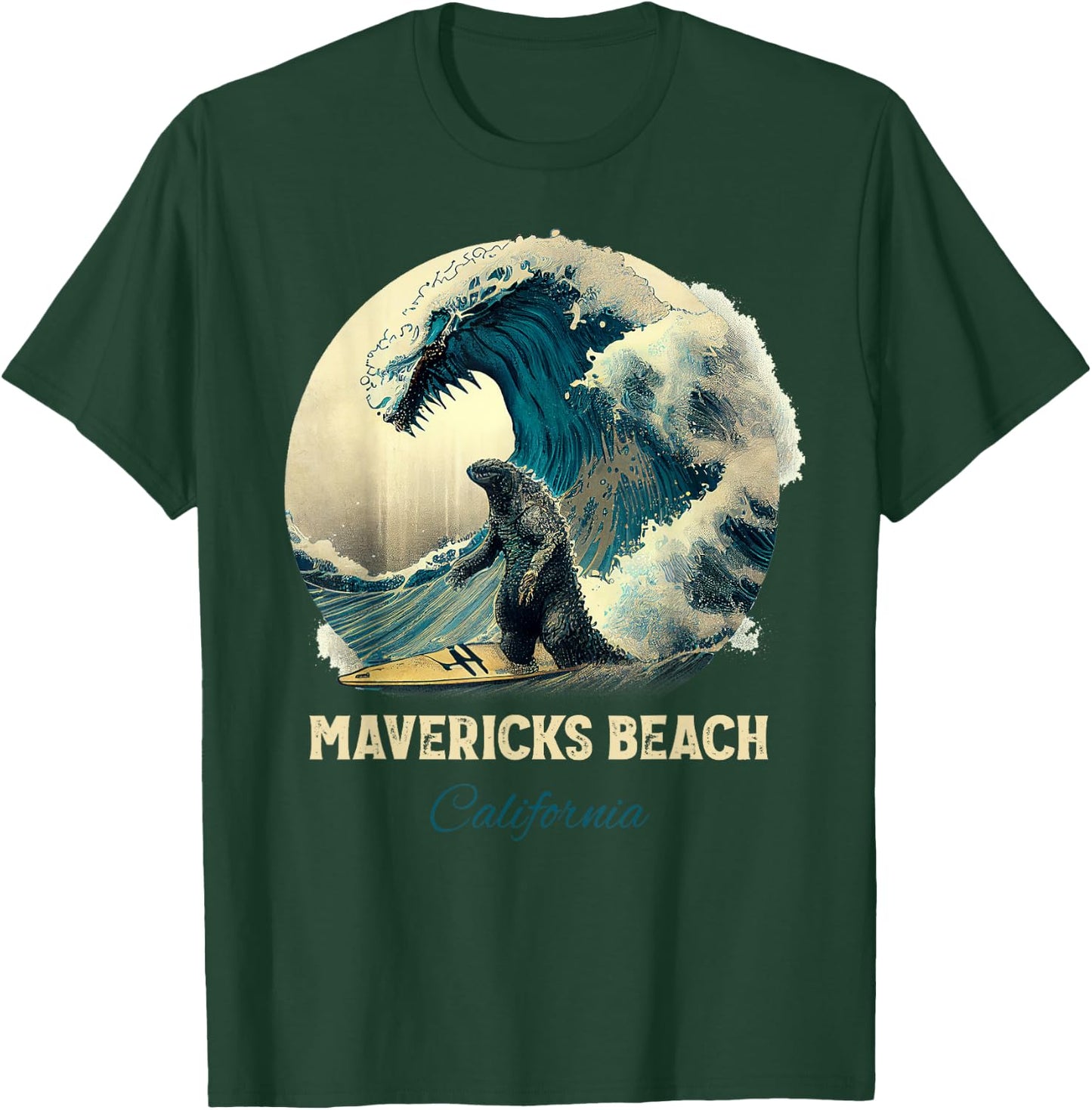 Mavericks Beach California Men Women Kids T-Shirt - T-Shirt | Forest