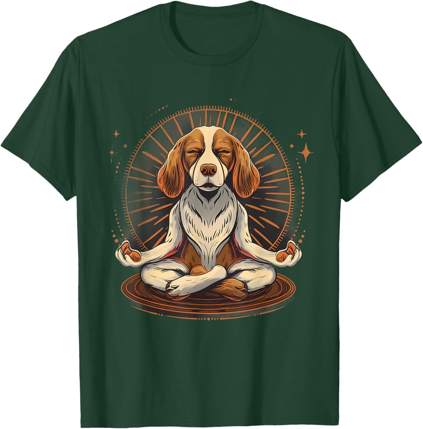 Dog Zen Meditation Buddha Buddhist Yoga Spiritual Hindu Women Kids T-Shirt - T-Shirt | Forest