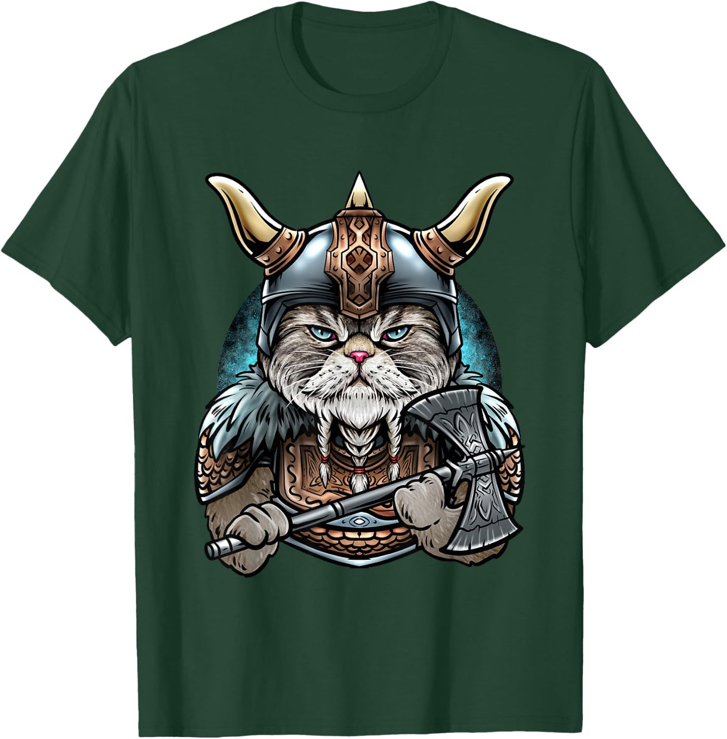 Viking Cat T-Shirt - T-Shirt | Forest