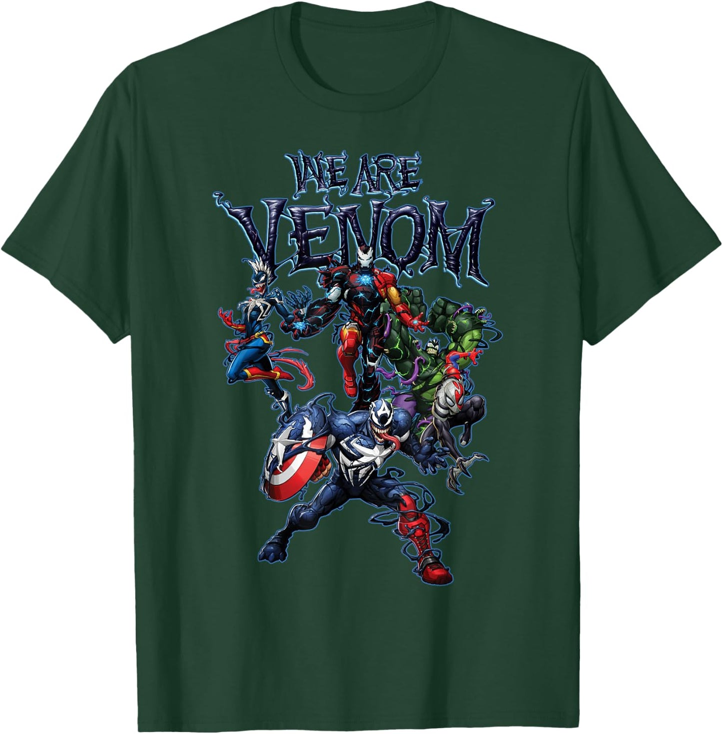 Marvel Spider-Man Maximum Venom Group Shot We are Venom T-Shirt - T-Shirt | Forest