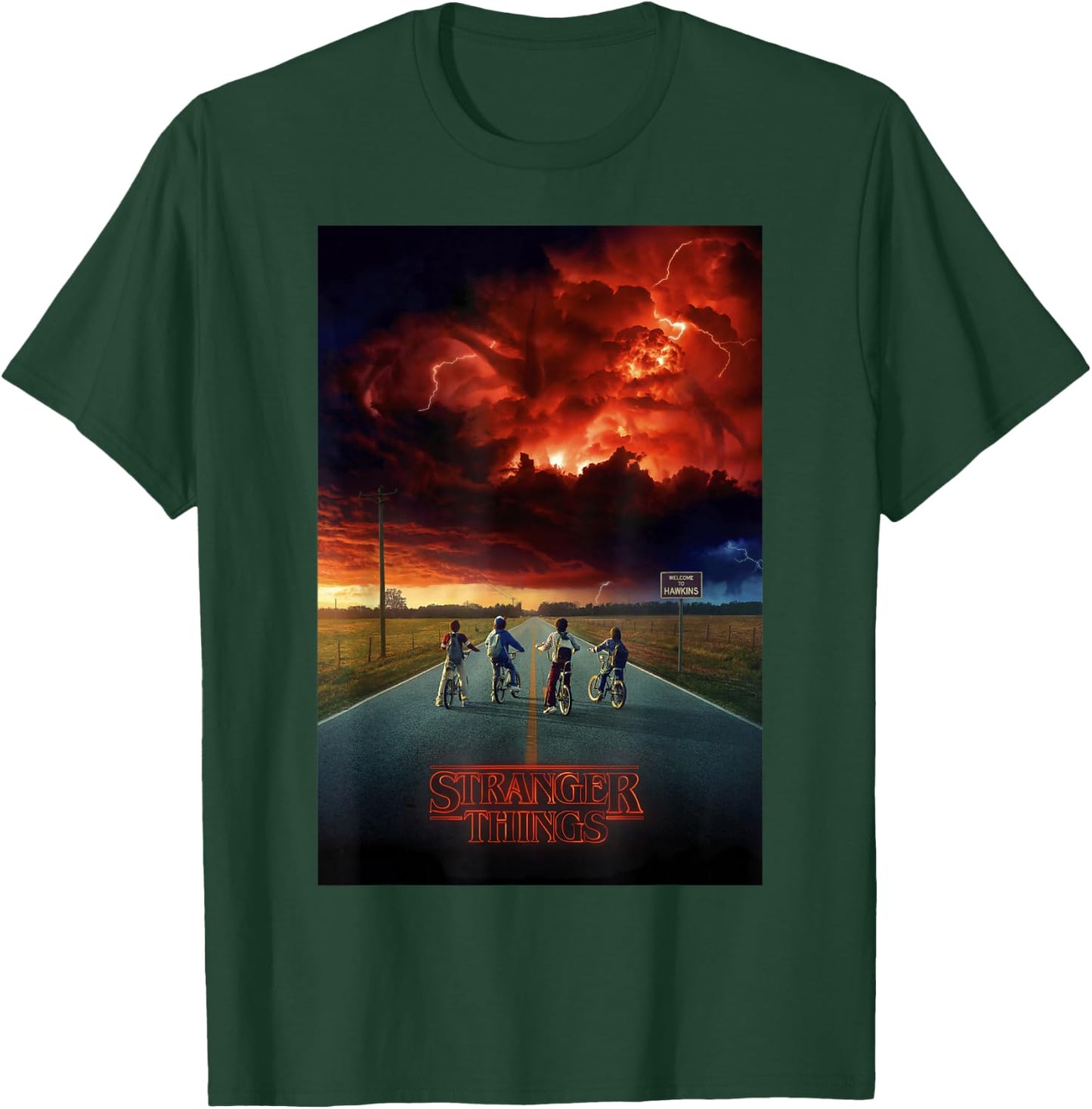 Stranger Things Demogorgon Cloud Poster T-Shirt - T-Shirt | Forest