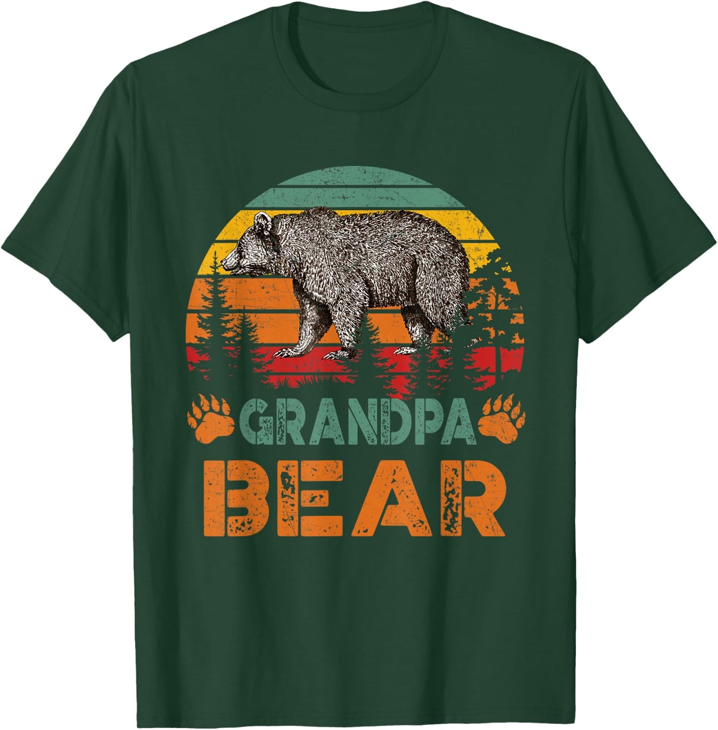 Vintage Grandpa Bear Funny Fathers Day T-Shirt - T-Shirt | Forest