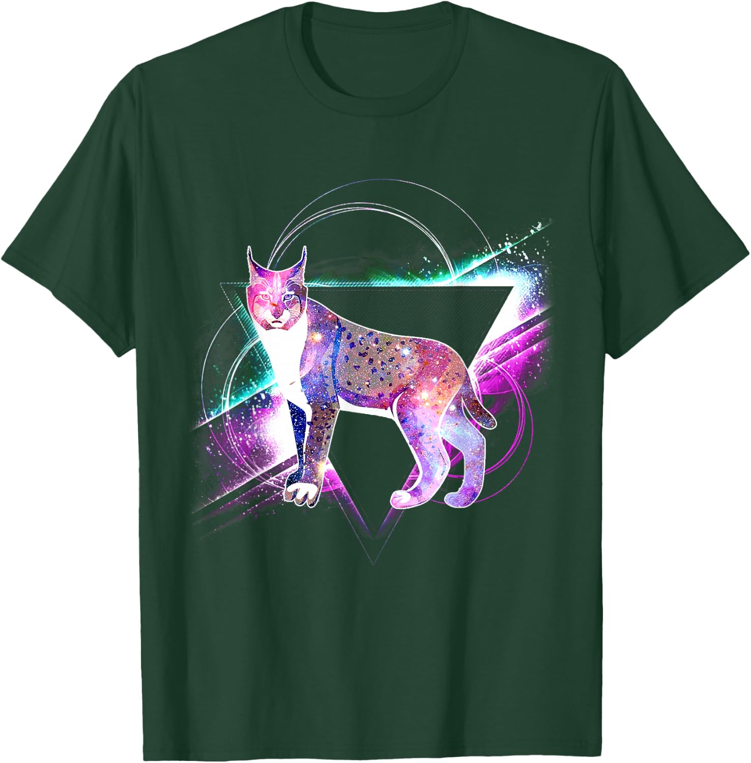 Aesthetic Galaxy Bobcat T-Shirt - T-Shirt | Forest