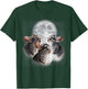 3 Chinchilla Howling At The Moon Funny Chinchilla Lover Kids T-Shirt - T-Shirt | Forest