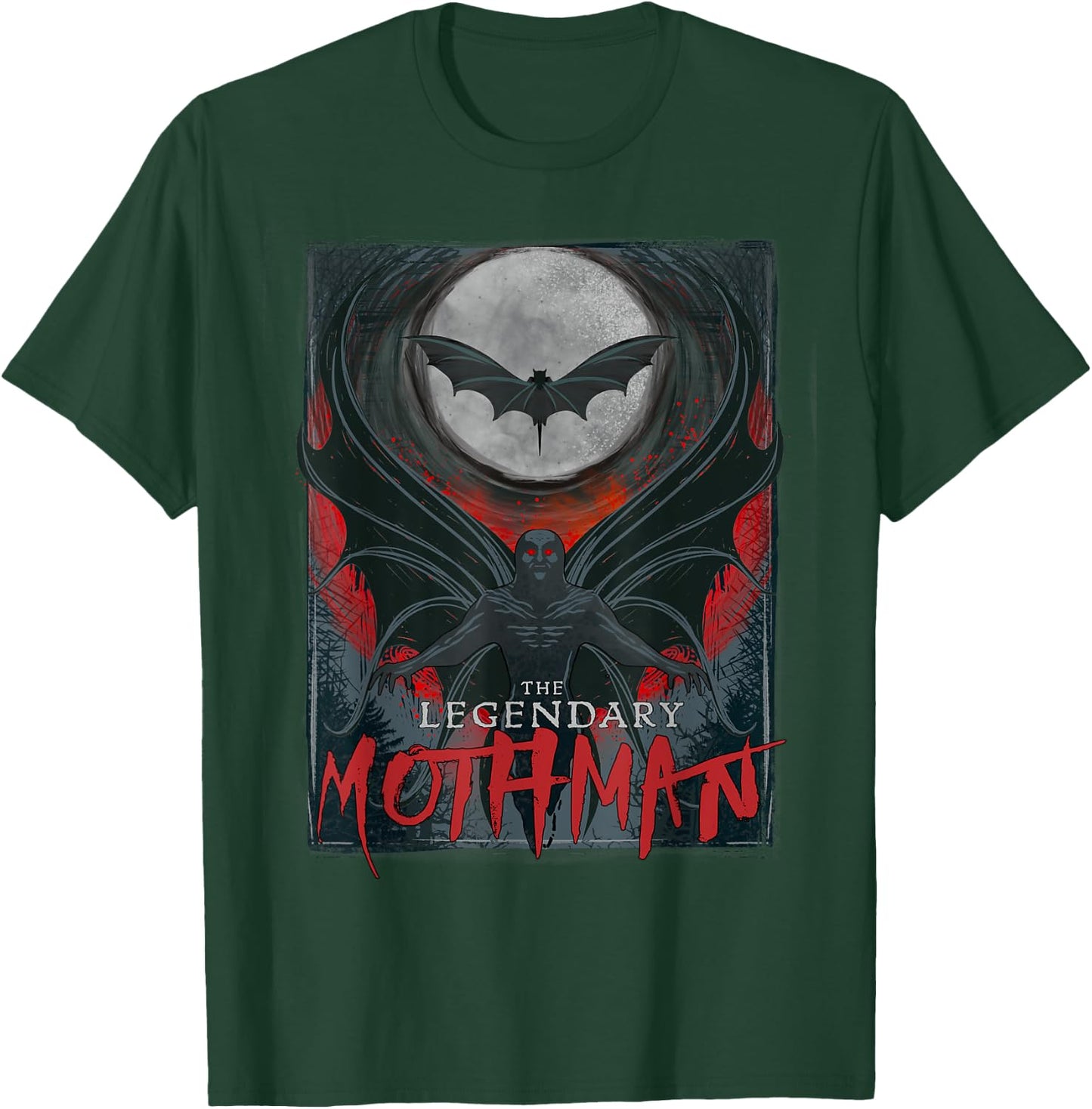 Mothman Legend, Cryptozoology, Cryptids Fun Cult Movie T-Shirt - T-Shirt | Forest