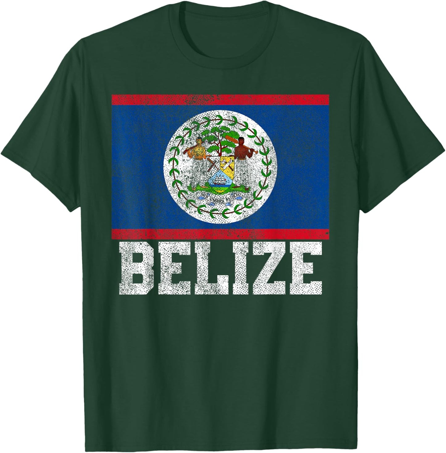 Belize Flag National Pride Roots Country Nation Souvenir T-Shirt - T-Shirt | Forest