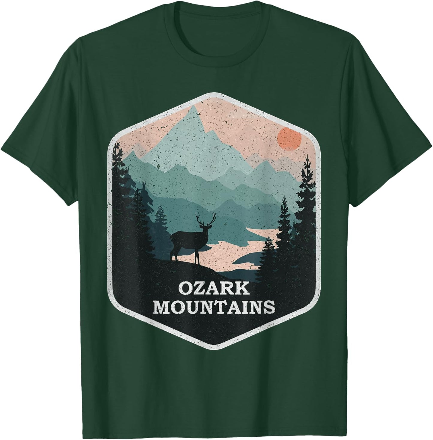 Ozark Mountains Vintage Arkansas AR Hiking Mountains Nature T-Shirt - T-Shirt | Forest
