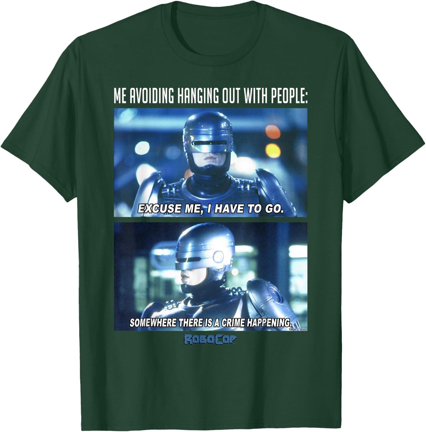 RoboCop Me Avoiding Hanging Out With People Meme T-Shirt - T-Shirt | Forest