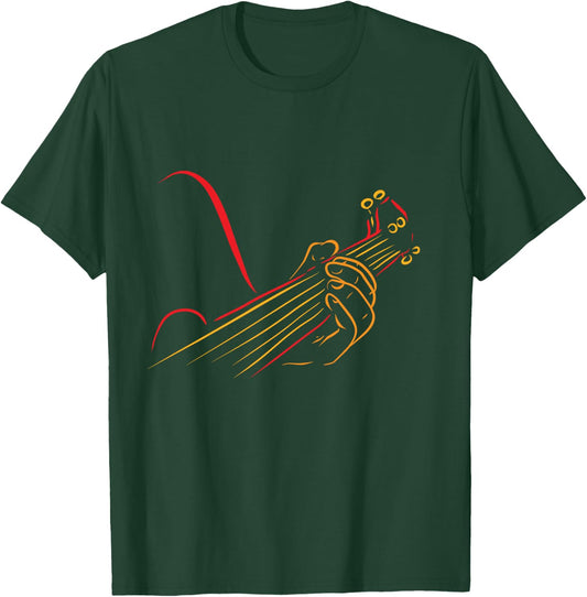 Playing Guitar Guitarist Music Life Funny Gift T-Shirt - T-Shirt | Forest