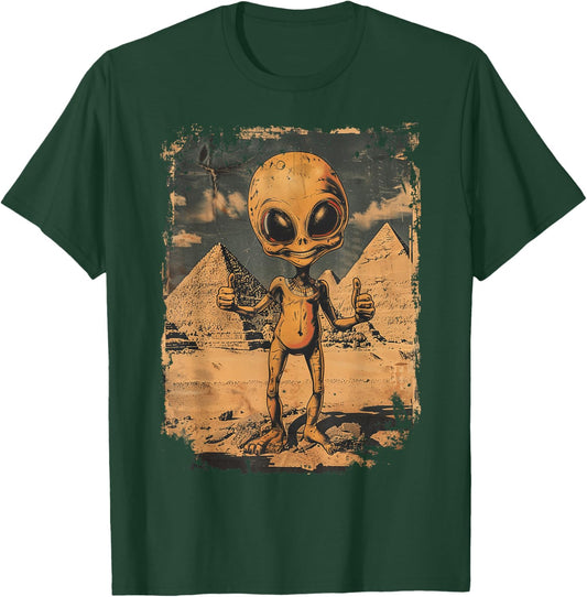 Alien Ancient Thumbs with Pyramid Sci-Fi Egypt T-Shirt - T-Shirt | Forest