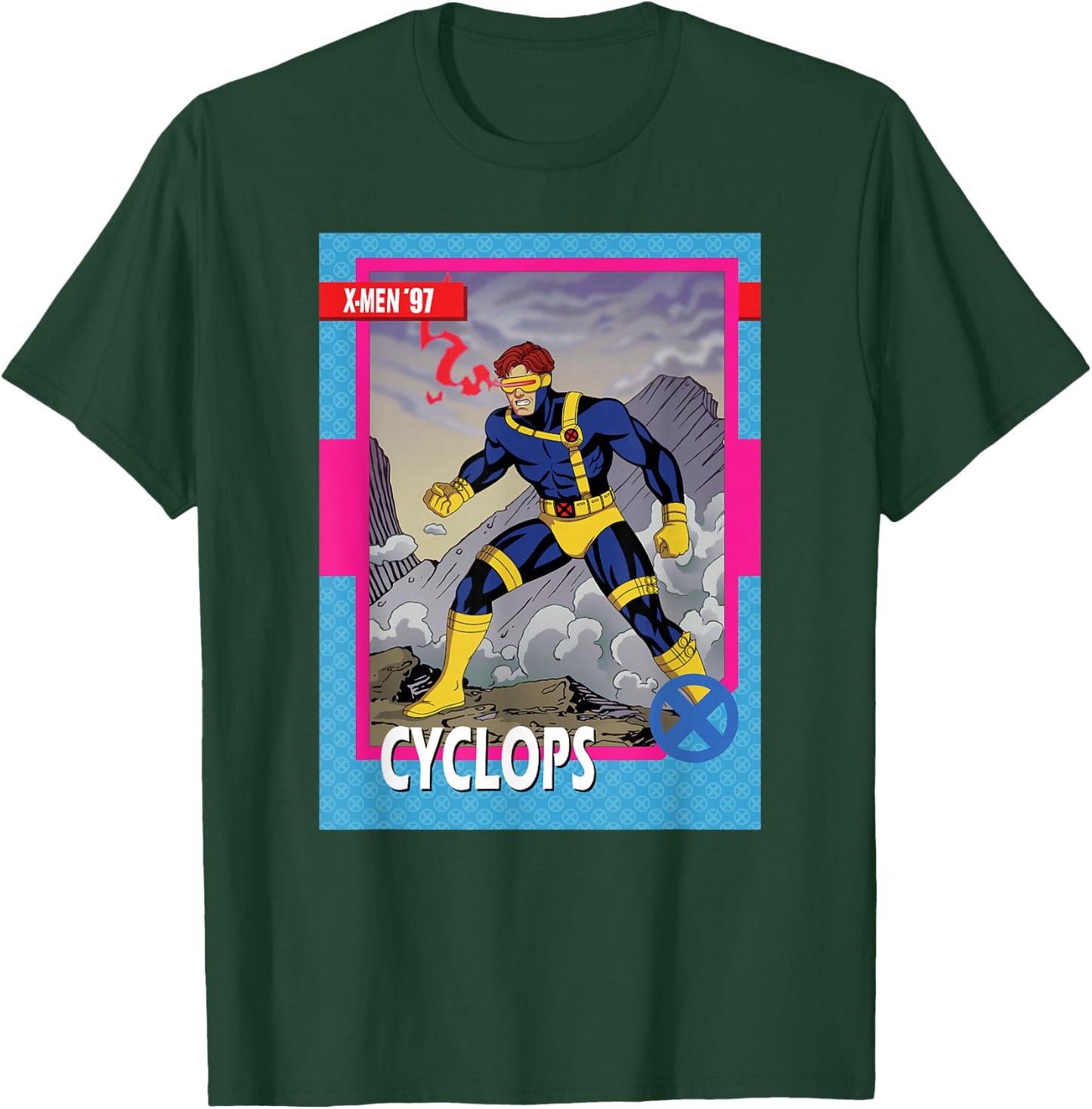 Marvel Studios X-Men '97 Cyclops Retro Trading Card T-Shirt - T-Shirt | Forest
