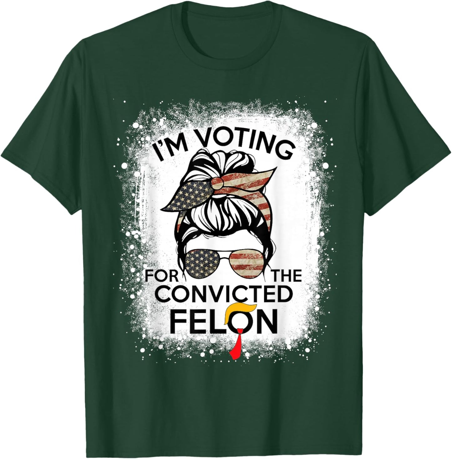 Trump 2024 Convicted Felon, I'm Voting Convicted Felon 2024 , Small, Black T-Shirt - T-Shirt | Forest