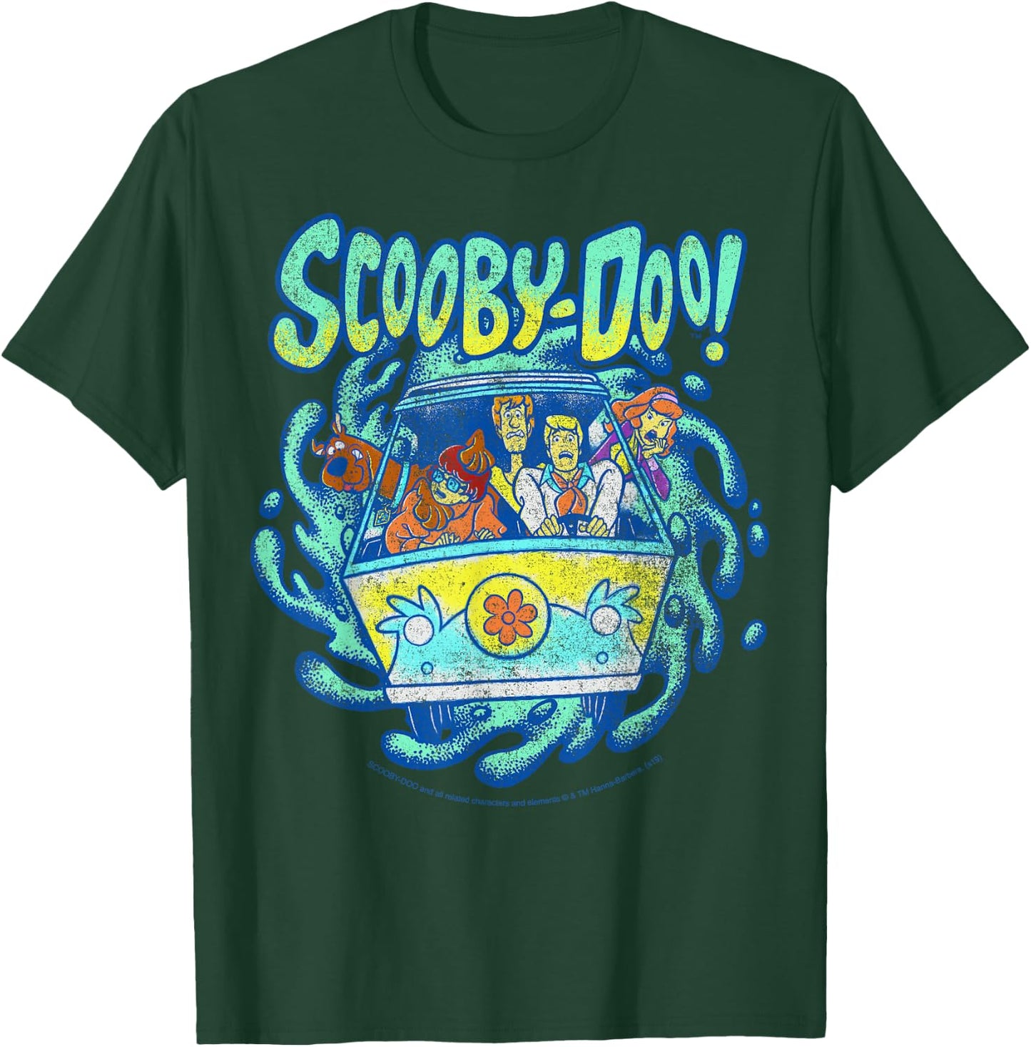 Scooby-Doo Mystery Machine Portal Group Shot T-Shirt - T-Shirt | Forest