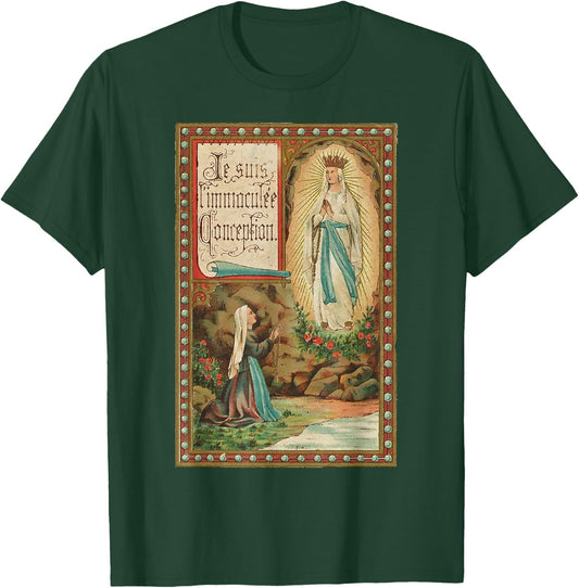 Immaculate Conception of Our Lady Lourdes T-Shirt - T-Shirt | Forest