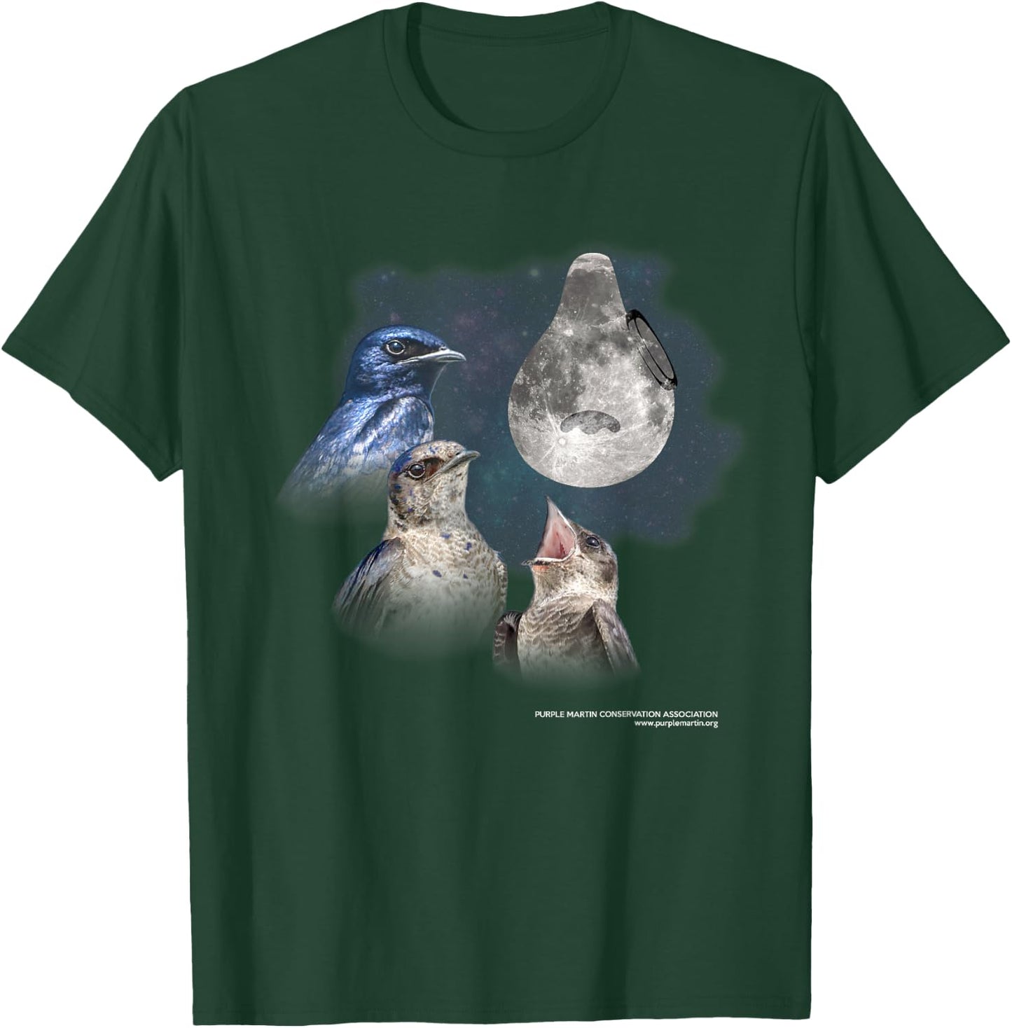 Three Martin Moon - Purple Martin T-Shirt - T-Shirt | Forest
