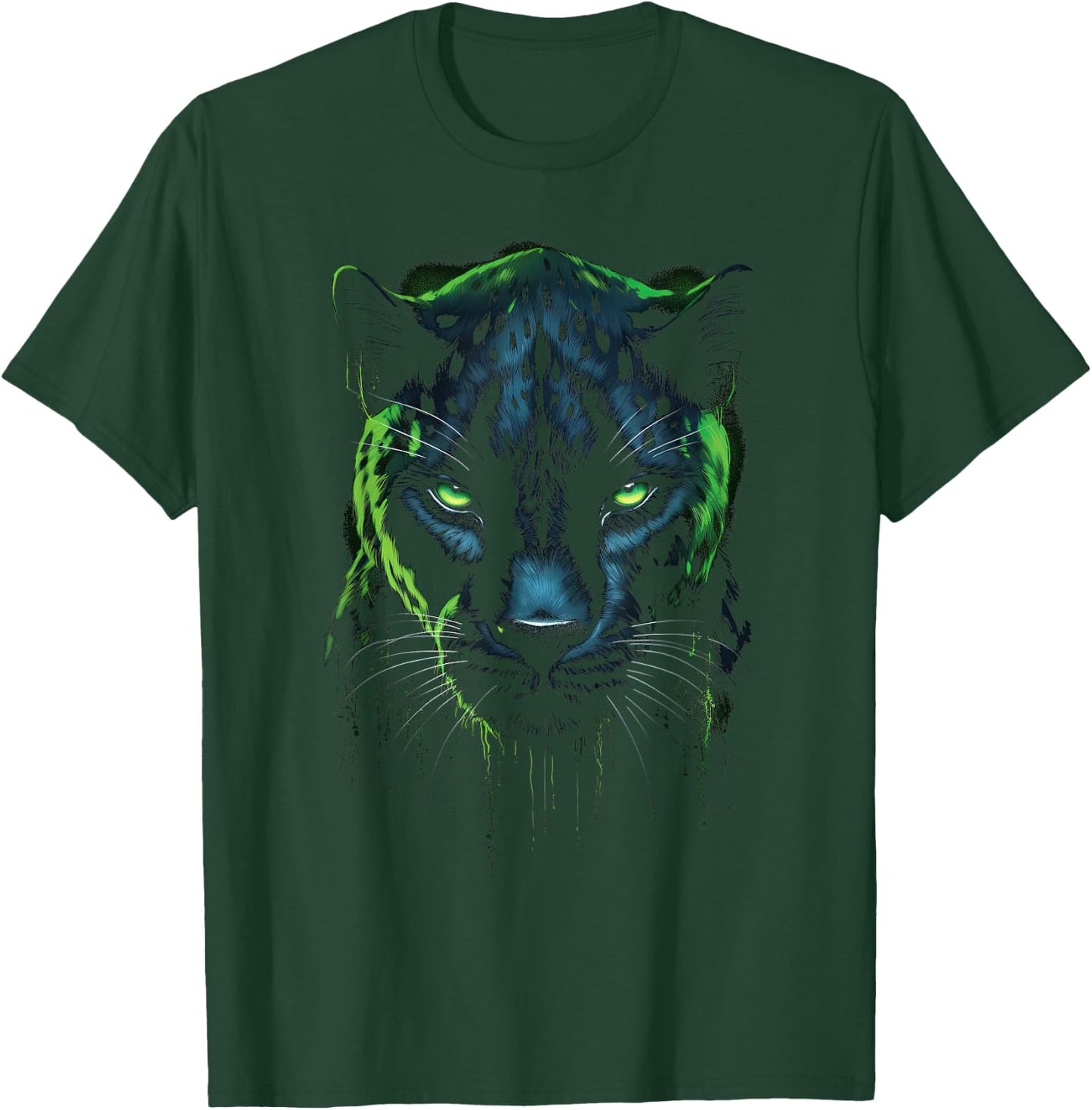 Panther with beautiful green eyes black panthers T-Shirt - T-Shirt | Forest