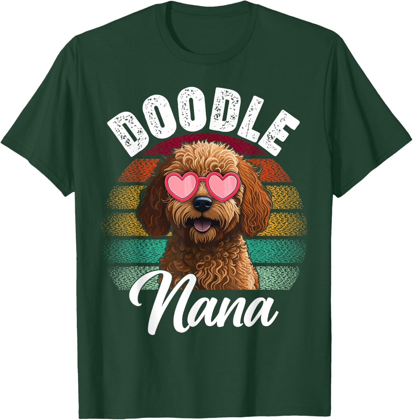 Retro Doodle Nana Goldendoodle Dog Lover Mothers Day Women T-Shirt - T-Shirt | Forest