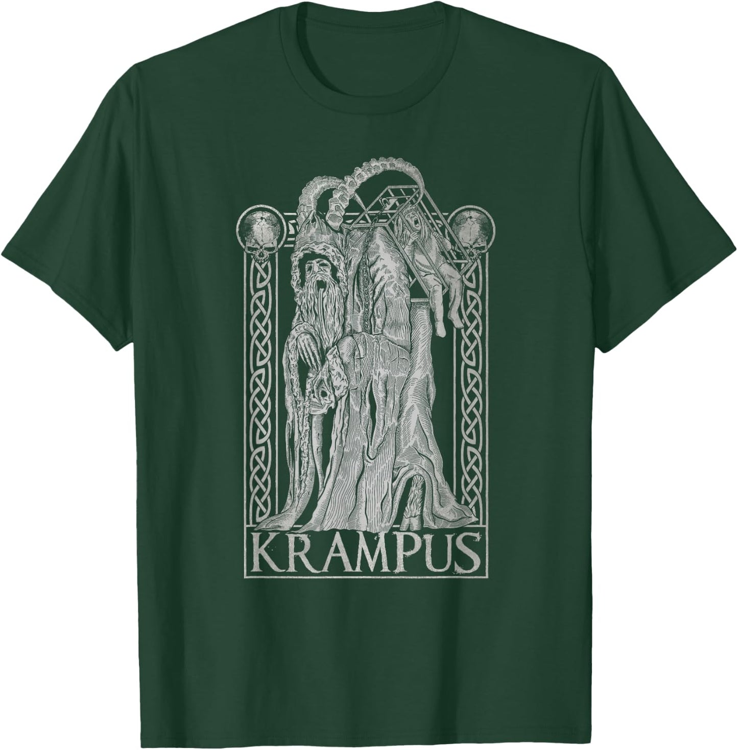 Krampus - Gruss von Krampus Dark Gothic Christmas T-Shirt - T-Shirt | Forest