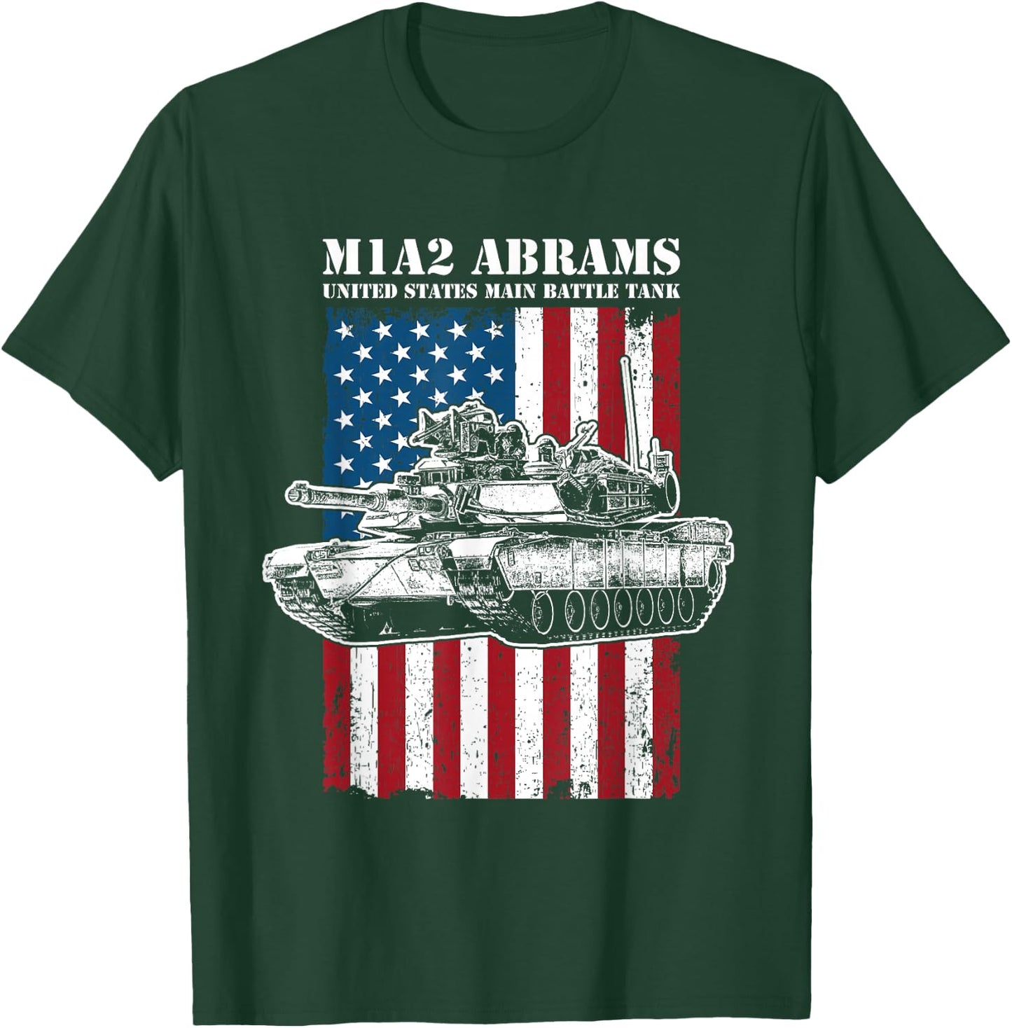 M1A2 Abrams Tank T-Shirt - T-Shirt | Forest