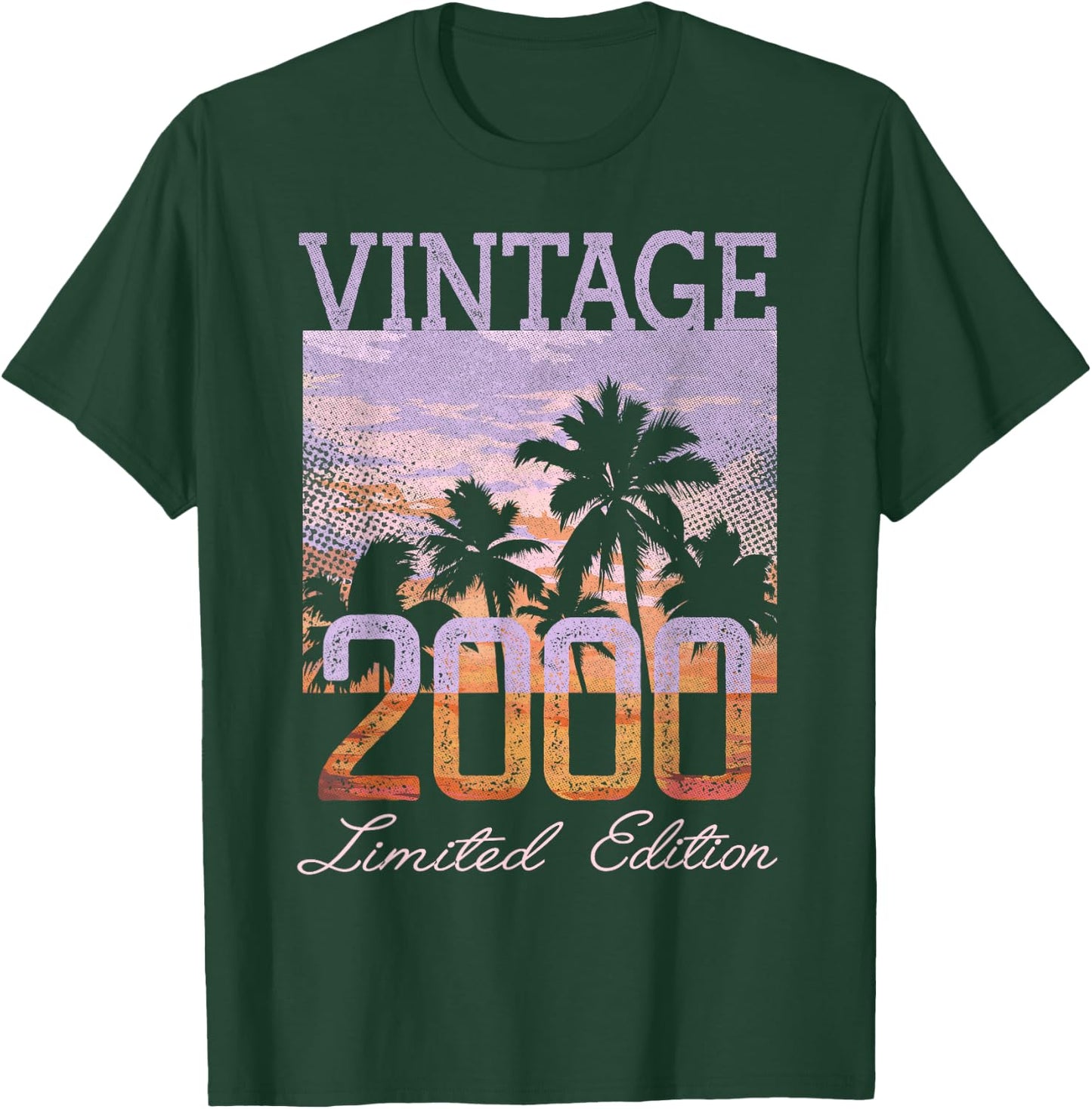 Vintage 2000 Limited Edition 25th Birthday 25 Year Old Gifts T-Shirt - T-Shirt | Forest