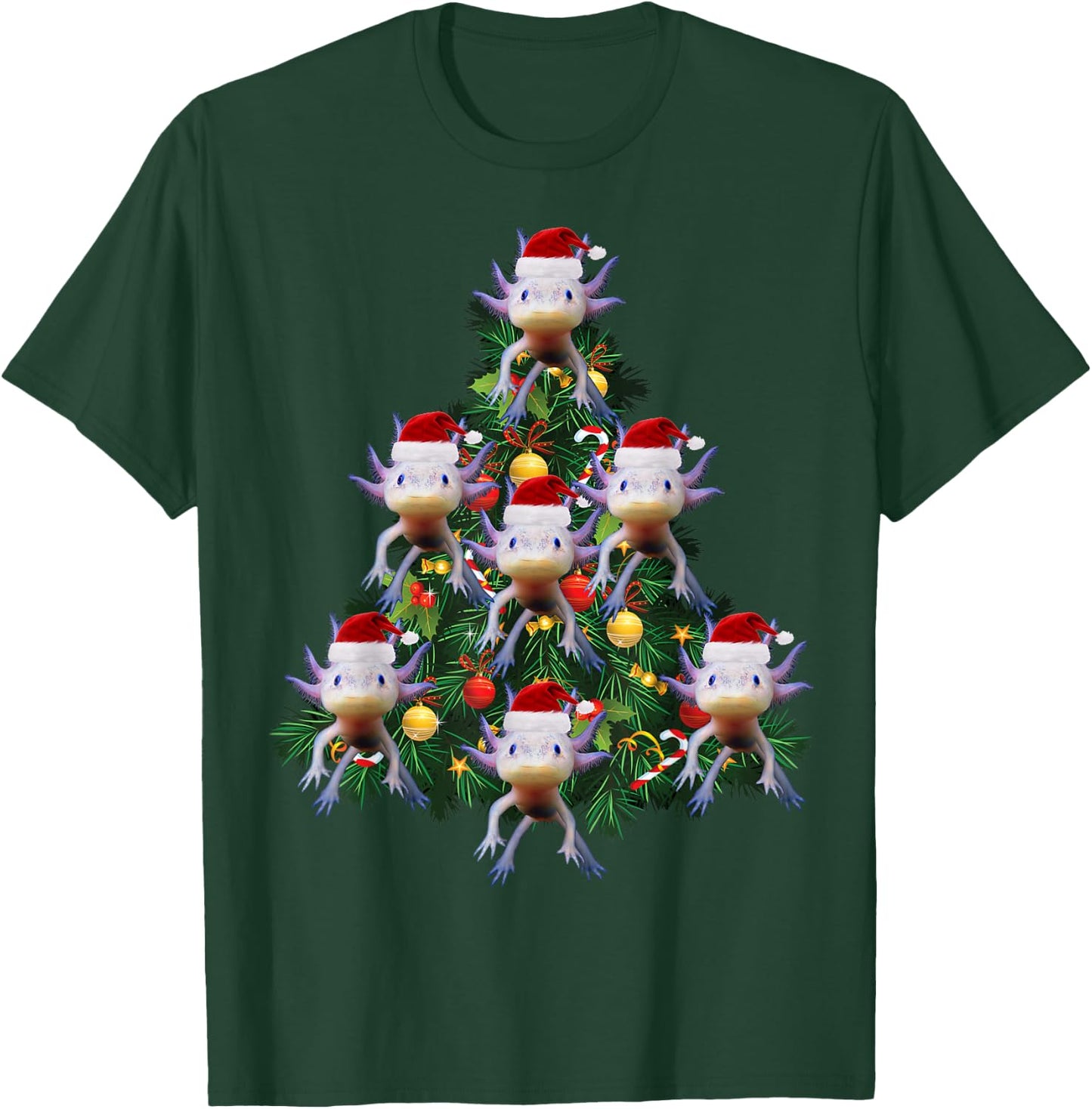 Axolotl Christmas Tree Edition: Gift Axolotl Lovers T-Shirt - T-Shirt | Forest