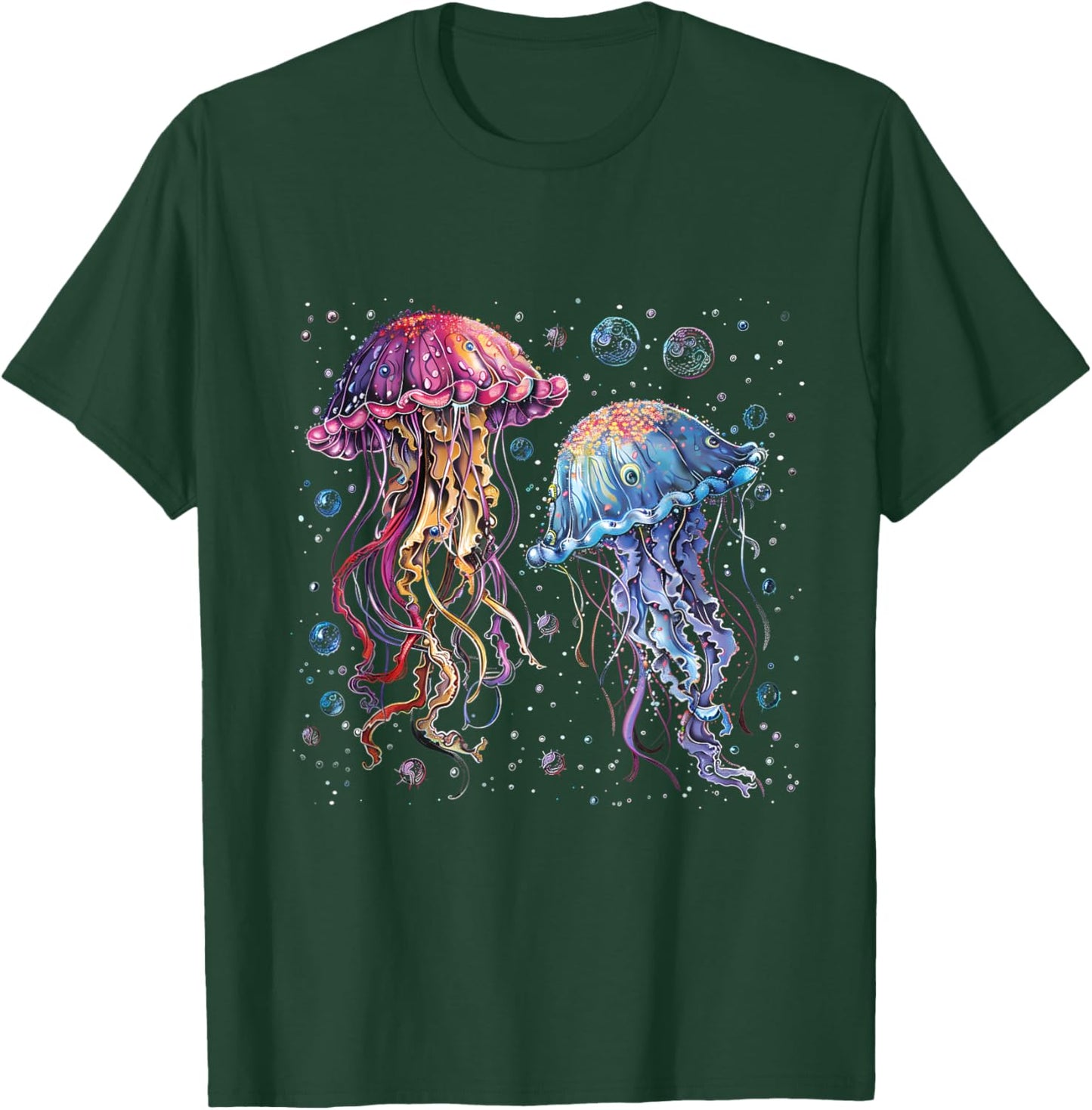 Jellyfish Artwork Motif Sea Ocean Animal Jellyfish Lover T-Shirt - T-Shirt | Forest