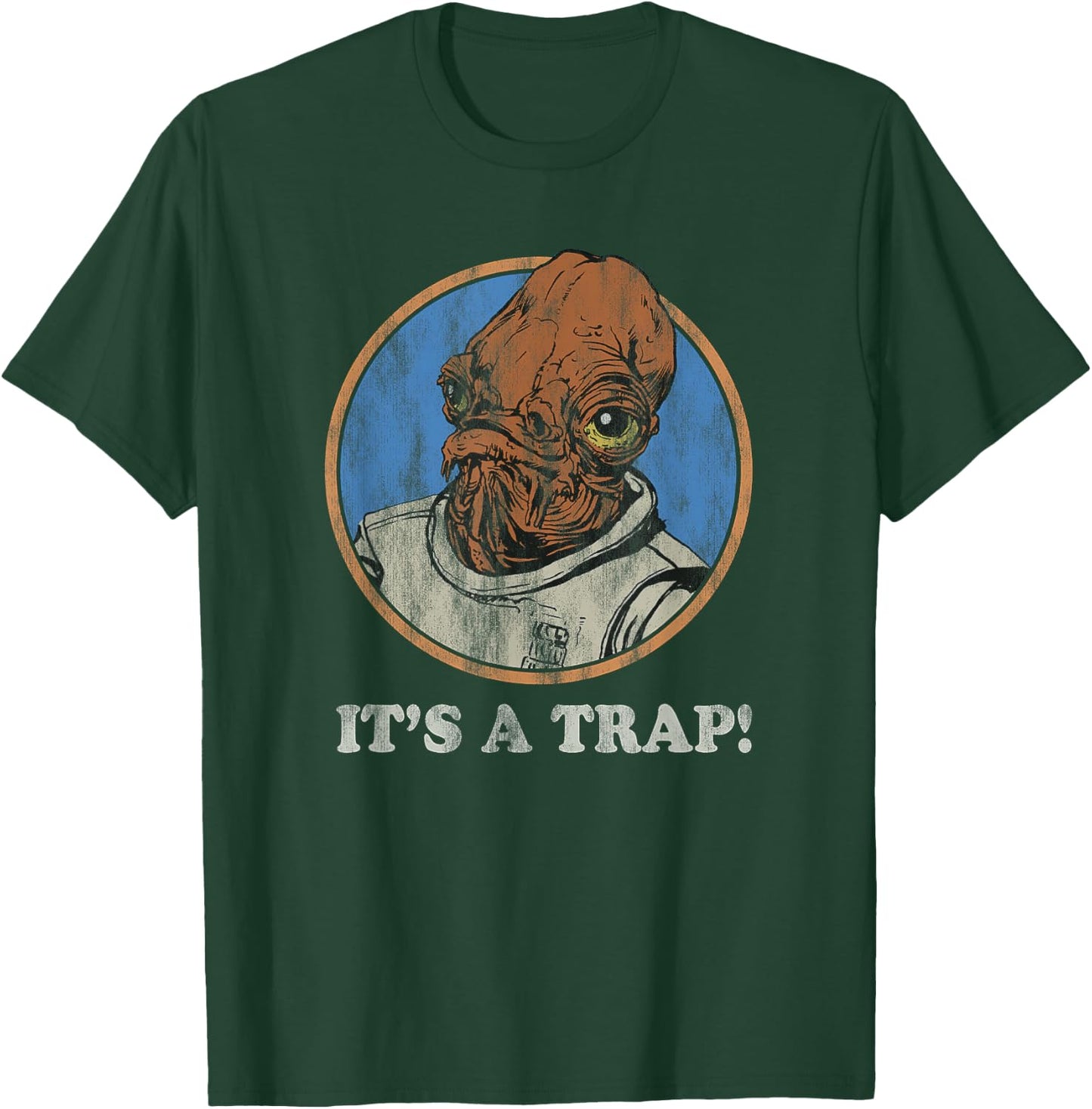 Star Wars Admiral Ackbar It's A Trap Distressed T-Shirt - T-Shirt | Forest