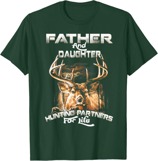 Father And Daughter Hunting Partners For Life Father's Day T-Shirt - T-Shirt | Forest